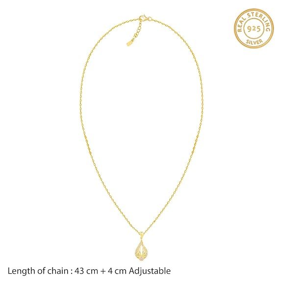 GIVA 925 Silver Golden Glint Set| Gifts for Women and Girls | With Certificate of Authenticity and 925 Stamp | 6 Months Warranty*
