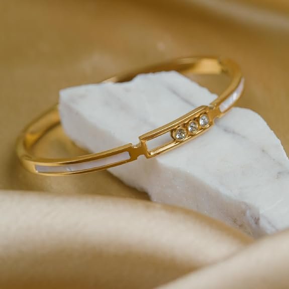 Artklim Gold Plated Bangle Bracelet for Women | Gold Bracelets | Women Bracelets | women kada bracelet