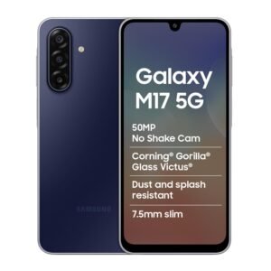 Samsung Galaxy M17 5G Mobile (Moonlight Silver, 4GB RAM, 128GB Storage) | 50MP OIS Triple Camera | Gorilla Glass Victus| IP54 | 6 Gen OS Upgrades | AI | Gemini Live | Lag-free Gaming | Without Charger