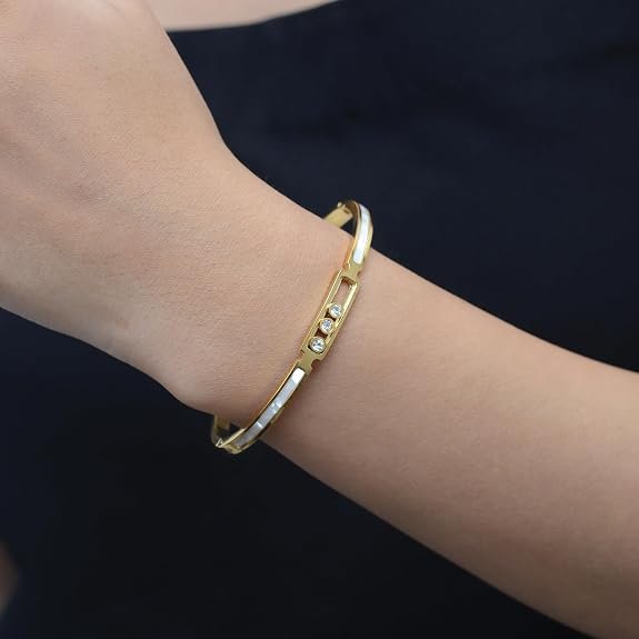 Artklim Gold Plated Bangle Bracelet for Women | Gold Bracelets | Women Bracelets | women kada bracelet