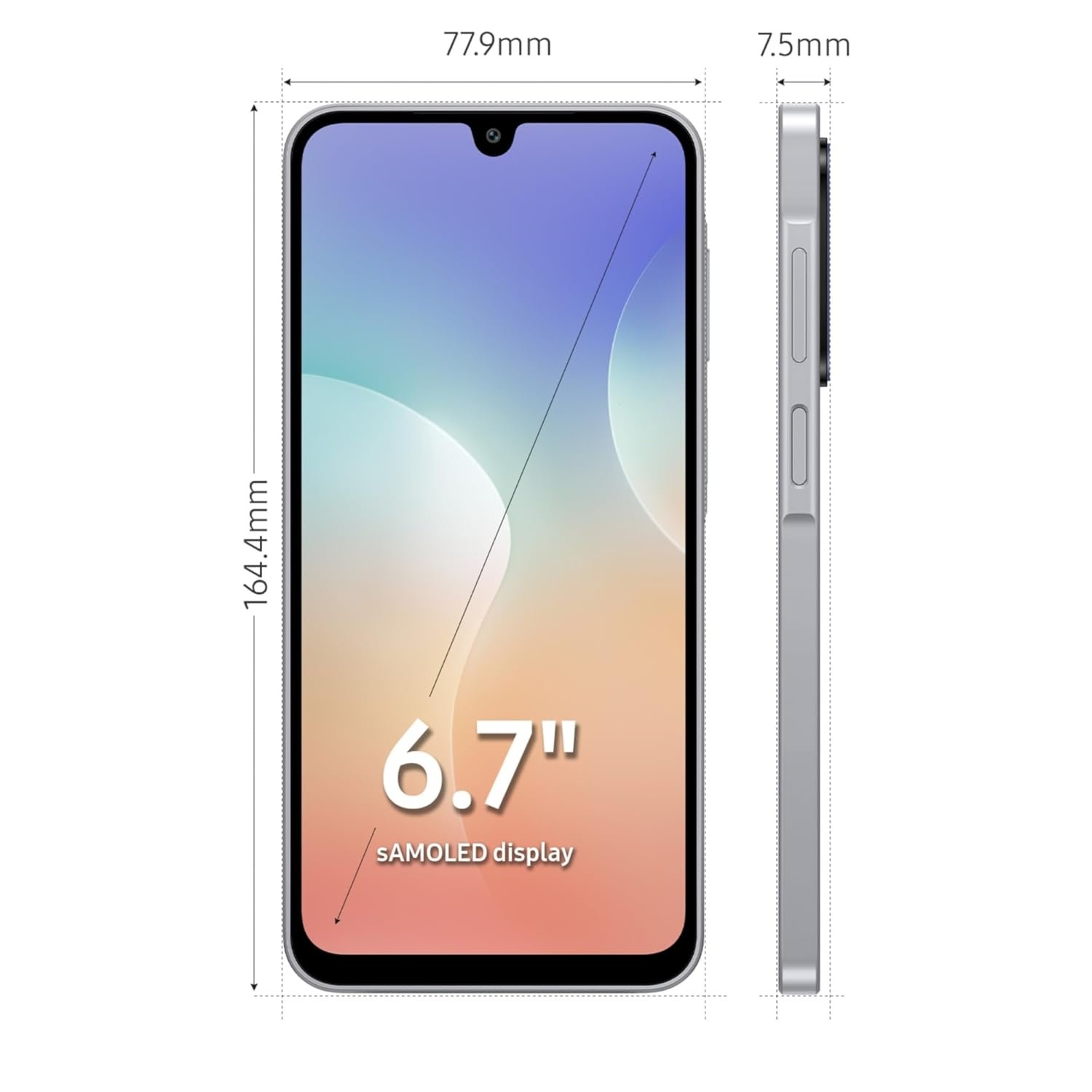 Samsung Galaxy M17 5G Mobile (Moonlight Silver, 4GB RAM, 128GB Storage) | 50MP OIS Triple Camera | Gorilla Glass Victus| IP54 | 6 Gen OS Upgrades | AI | Gemini Live | Lag-free Gaming | Without Charger